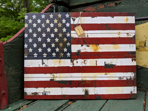 American Flag Wooden Pallet Sign