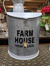 Load image into Gallery viewer, White Metal Farmhouse Canister -12&quot; tall