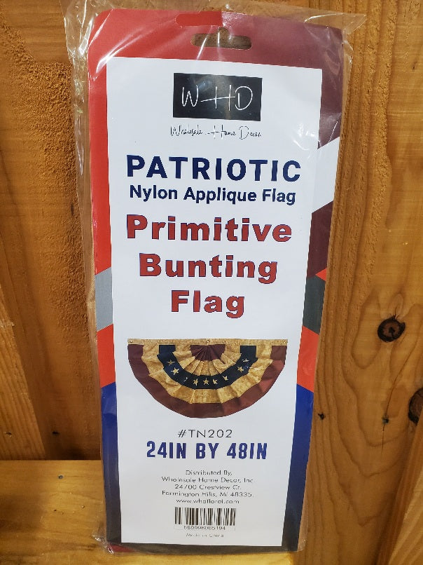 Primitive Americana/Primitive Bunting Flag