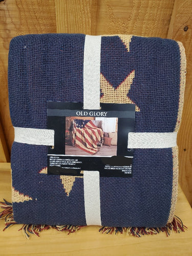 Old Glory Patriotic Woven Throw