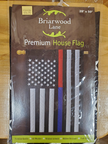 House Flag - Thin Blue & Red Line