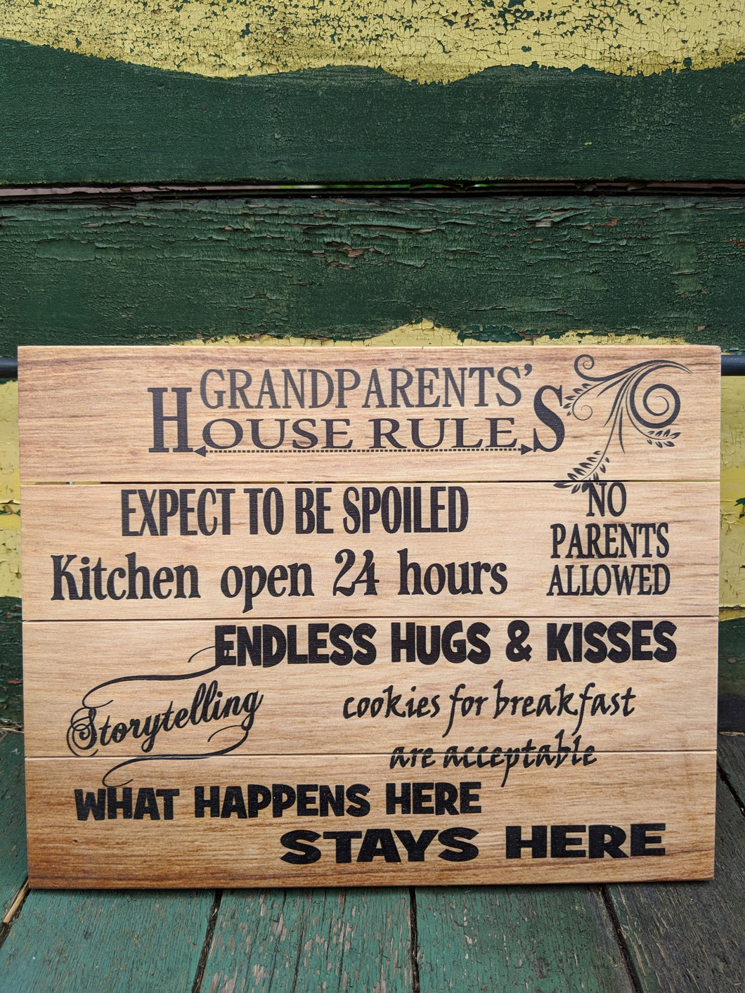 Grandparents' House Rules Wooden Pallet Sign