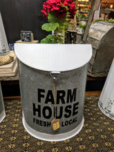 Load image into Gallery viewer, White Metal Farmhouse Canister