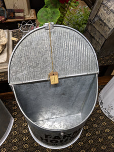 White Metal Farmhouse Canister